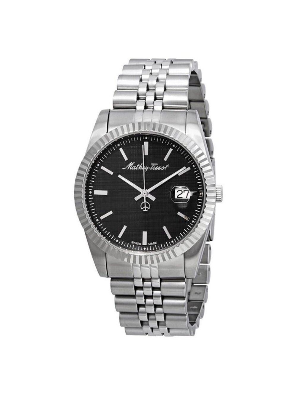 NWT Mathey-Tissot Mathey III Quartz Black Dial Men's Watch